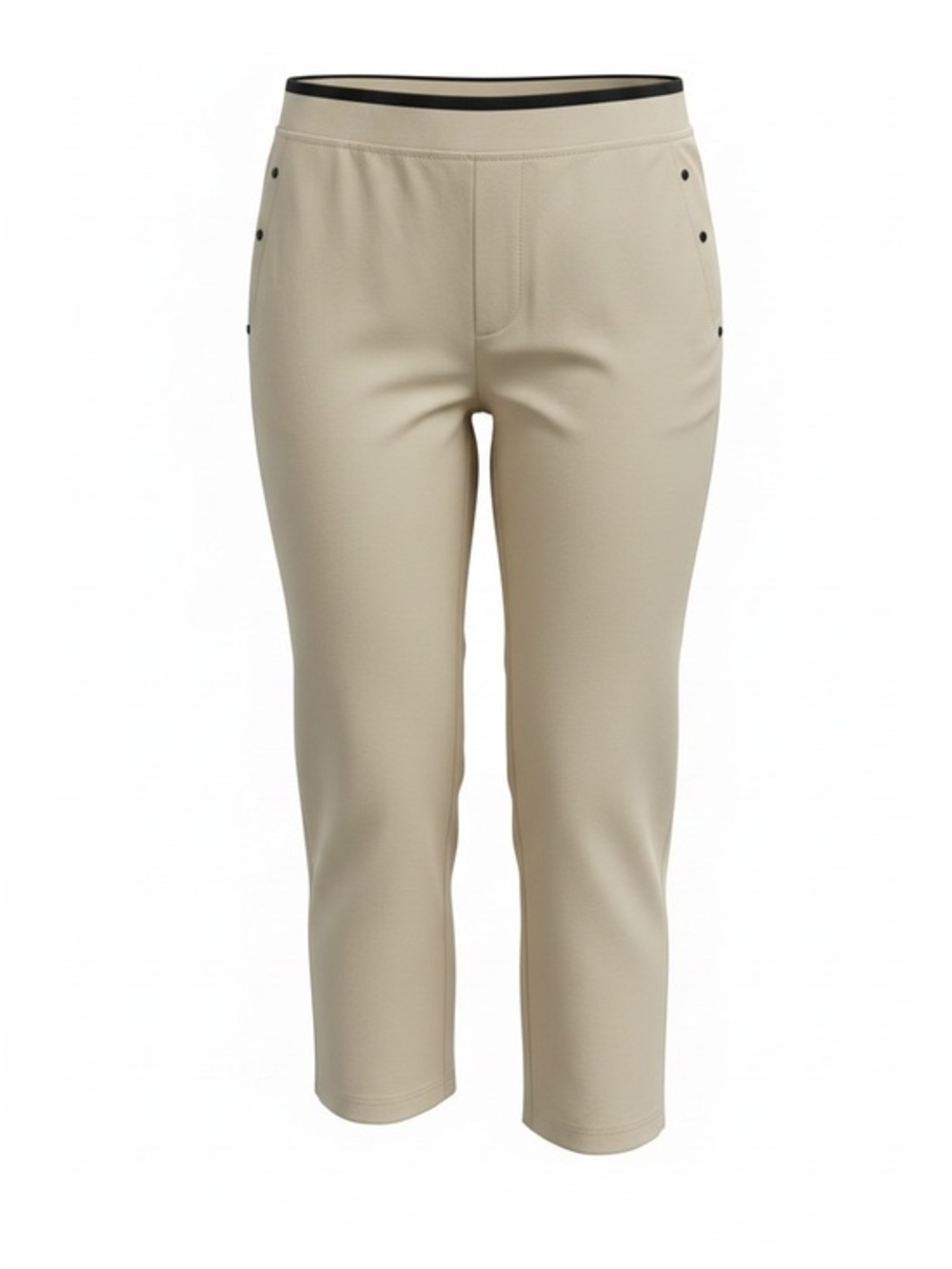 Women’s Beige Pull-On Capri Pants